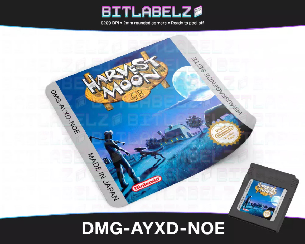 Harvest Moon GB - Game Boy Color Label [DMG-AYDX-NOE]