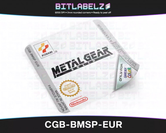 Metal Gear Solid - Game Boy Color Label [CGB-BMSP-EUR]