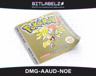 Pokemon Goldene Edition - Game Boy Color Label [DMG-AAUD-NOE] mit Gold Effekt
