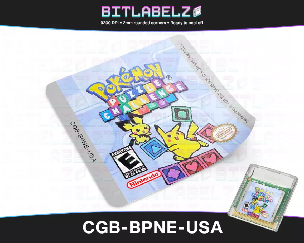 Pokemon Puzzle Challenge - Game Boy Color Label [CGB-BPNE-USA]