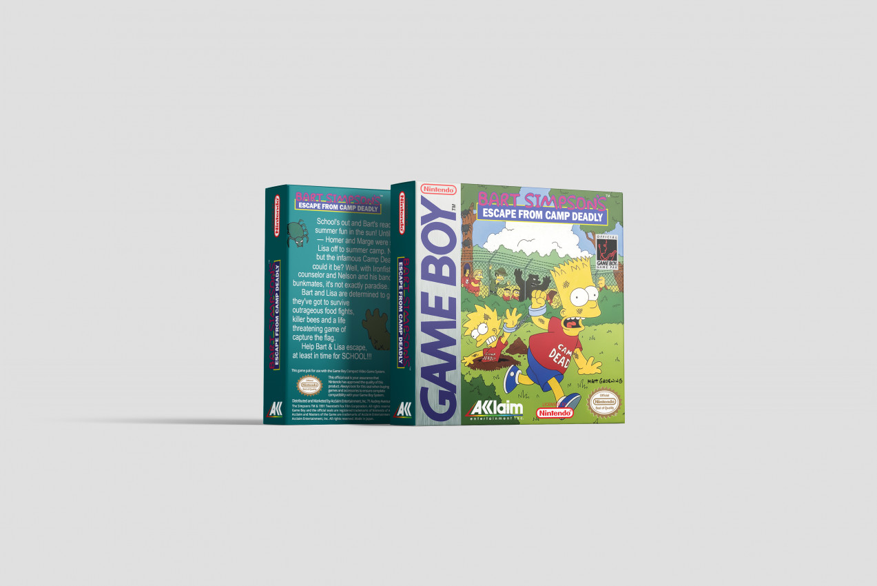 Bart Simpson's Escape from Camp Deadly - Game Boy Replacement Box