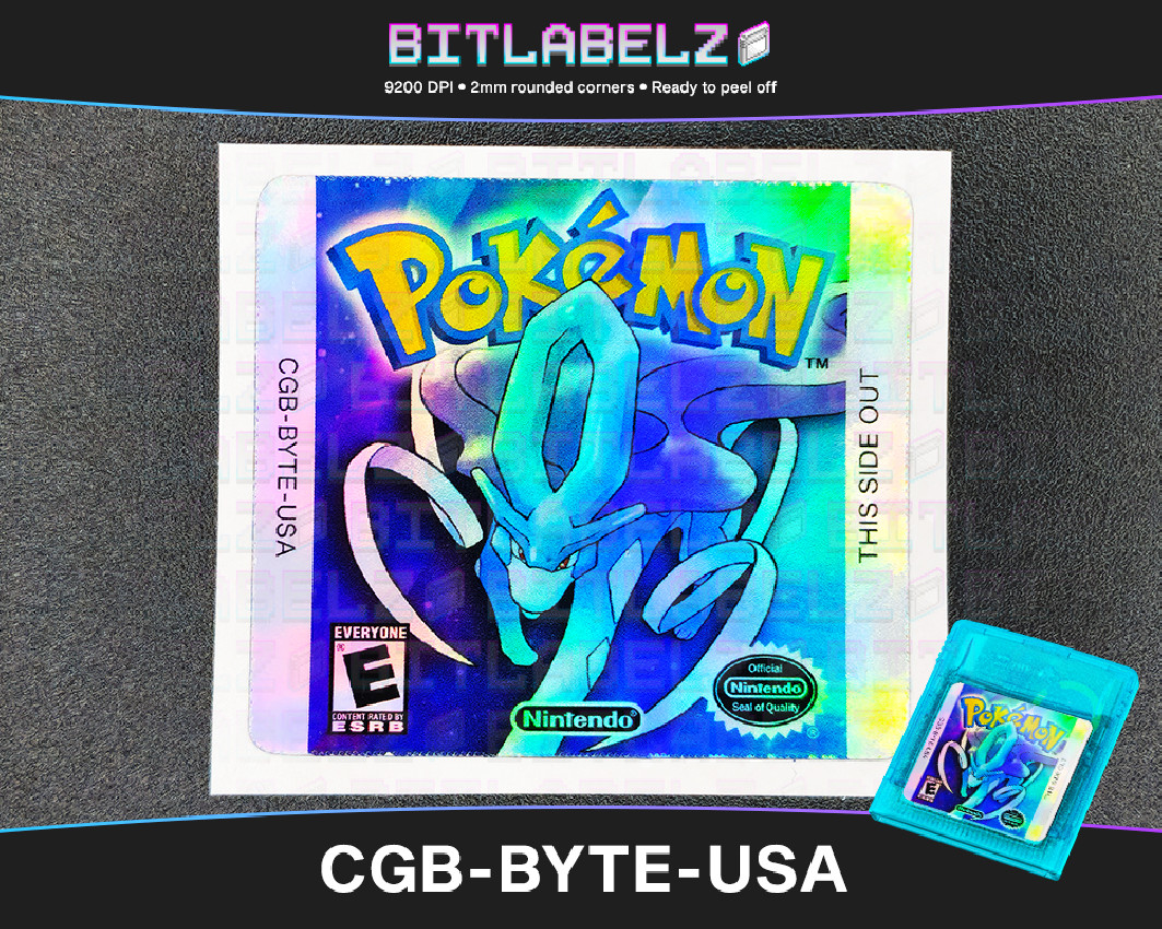 Pokemon Crystal - Holographic Game Boy Label [CGB-BYTE-USA]