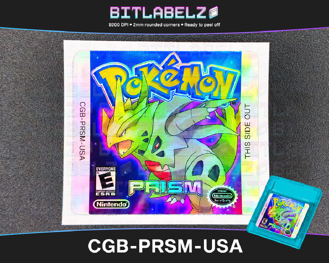 Pokemon Prism - Holografisches Game Boy Label [CGB-PRSM-USA]