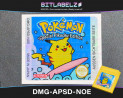 Pokemon Surfing Pikachu - Holografisches Game Boy Label [DMG-APSD-NOE]