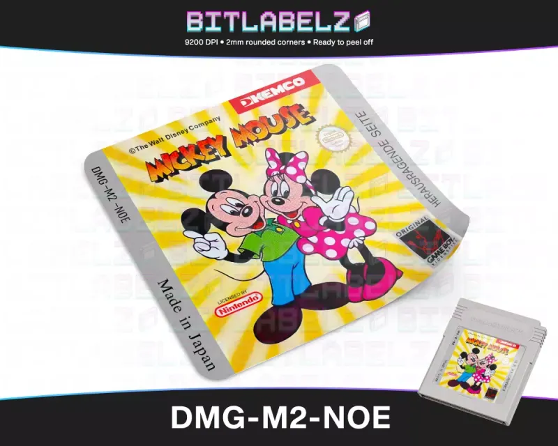 Mickey Mouse - Etichetta Game Boy [DMG-M2-NOE]