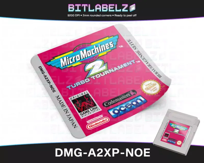 Micro Machines 2 : Turbo Tournament - Etichetta Game Boy [DMG-A2XP-NOE]