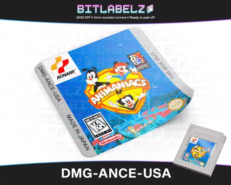 Animaniacs - Étiquette Game Boy [DMG-ANCE-USA]