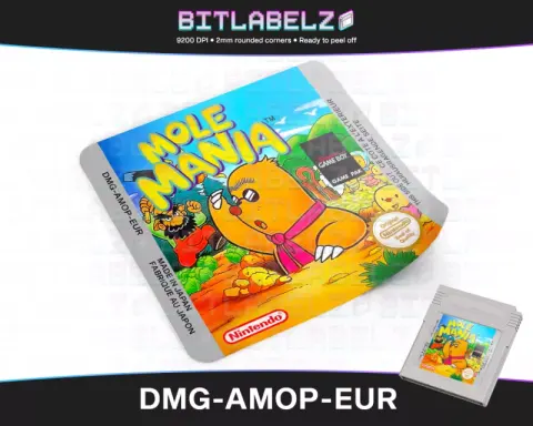 Mole Mania - Étiquette Game Boy [DMG-AMOP-EUR]
