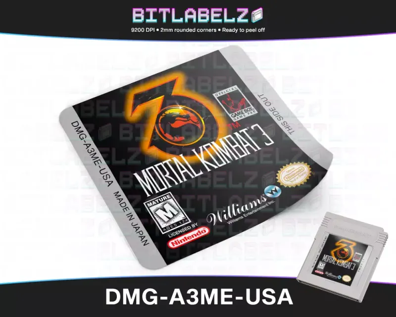 Mortal Kombat 3 - Etichetta Game Boy [DMG-A3ME-USA]