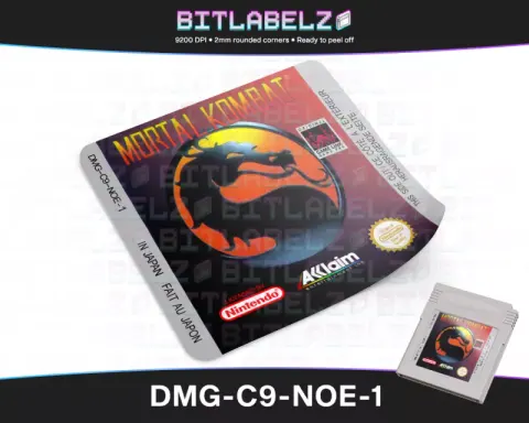Mortal Kombat - Étiquette Game Boy [DMG-C9-NOE-1]