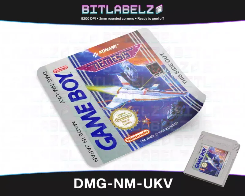 Nemesis - Étiquette Game Boy [DMG-NM-UKV]