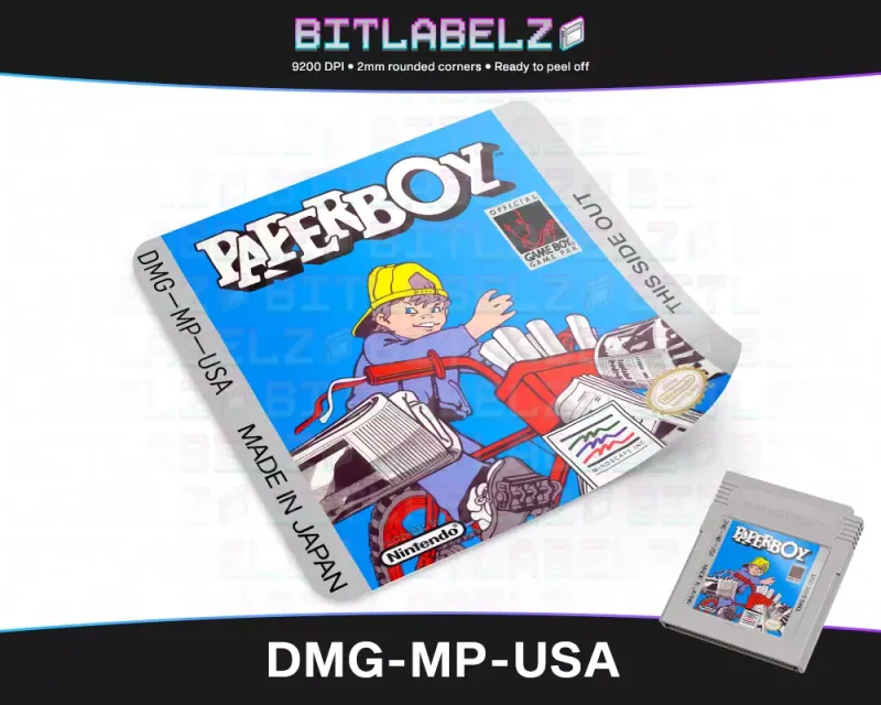 Paperboy - Etichetta Game Boy [DMG-MP-USA]