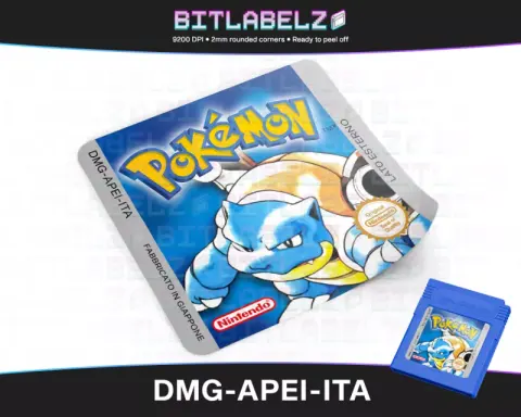 Pokemon Versione Blu - Etichetta Game Boy [DMG-APEI-ITA]