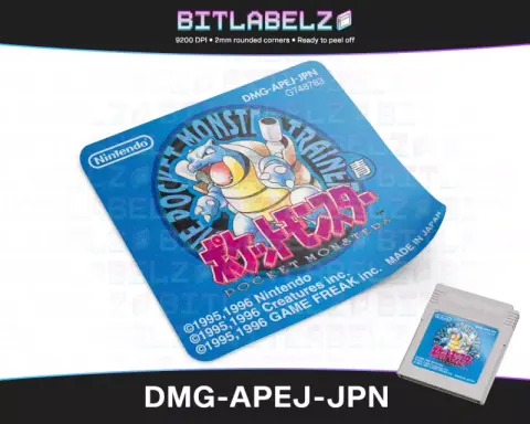 Pokemon Blue Version - Etichetta Game Boy [DMG-APEJ-JPN]
