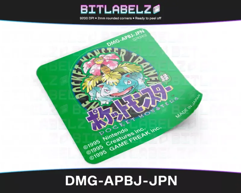 Pokemon Green Version - Étiquette Game Boy [DMG-APBJ-JPN]
