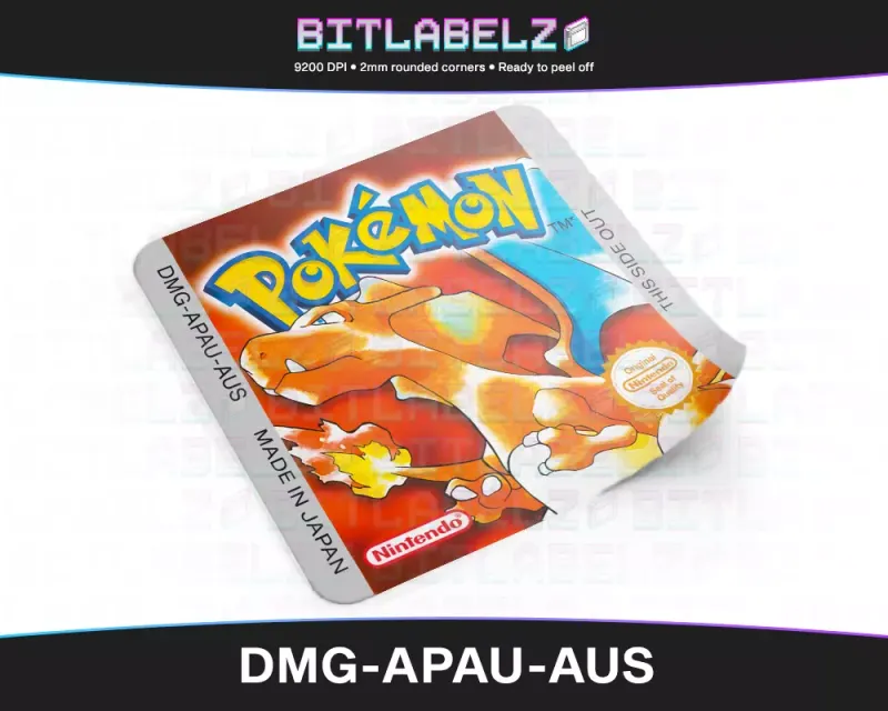 Pokemon Red Version - Etichetta Game Boy [DMG-APAU-AUS]
