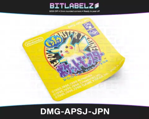 Pokemon Yellow Version - Etichetta Game Boy [DMG-APSJ-JPN]
