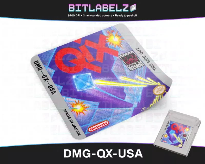 Qix - Étiquette Game Boy [DMG-QX-USA]