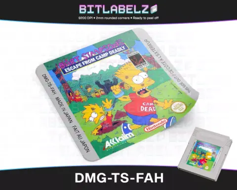 Bart Simpson's Escape from Camp Deadly - Etichetta Game Boy [DMG-TS-FAH]