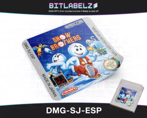 Snow Brothers - Étiquette Game Boy [DMG-SJ-ESP]