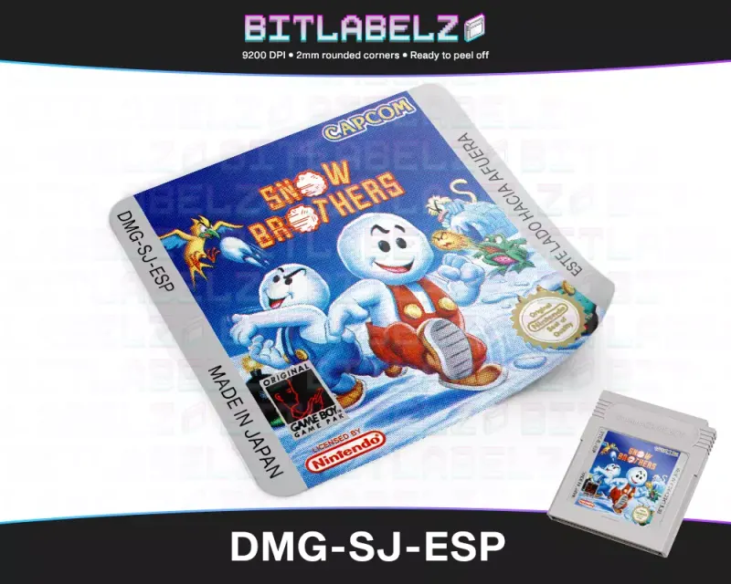 Snow Brothers - Étiquette Game Boy [DMG-SJ-ESP]