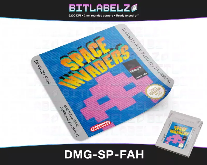 Space Invaders - Etichetta Game Boy [DMG-SP-FAH]