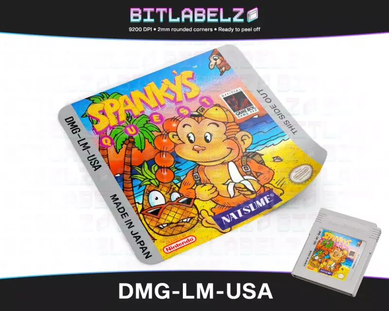 Spanky's Quest - Étiquette Game Boy [DMG-LM-USA]