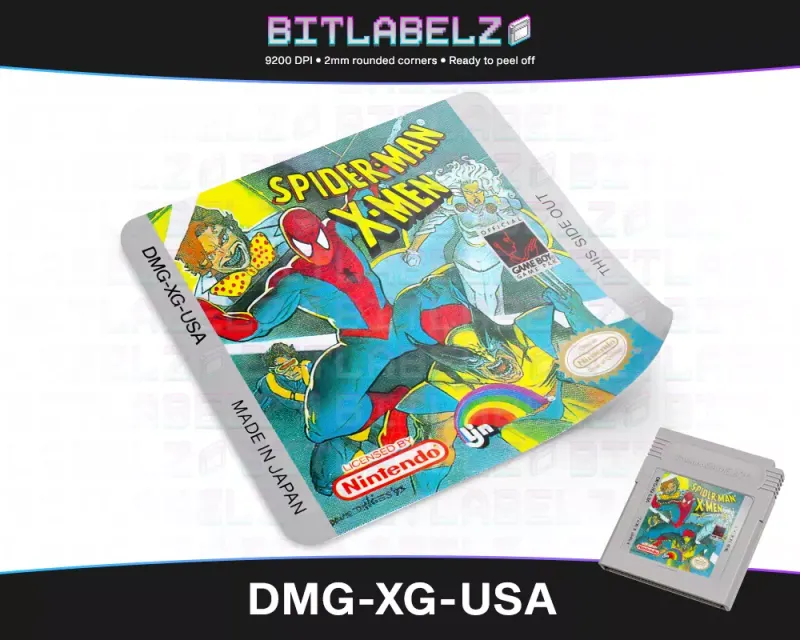 Spider-Man and the X-Men: Arcade's Revenge - Étiquette Game Boy [DMG-XG-USA]