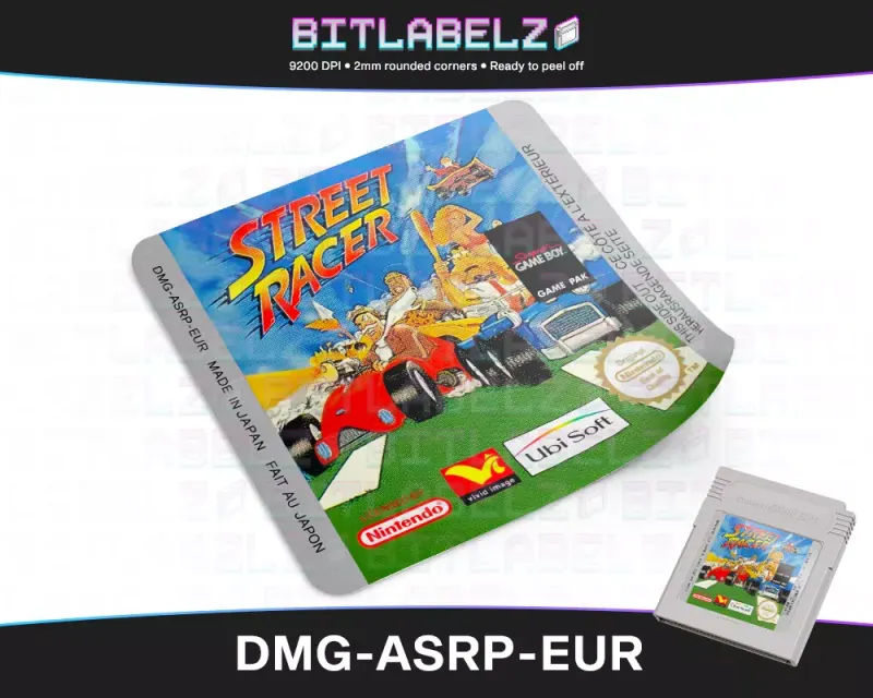 Street Racer - Etichetta Game Boy [DMG-ASRP-EUR]