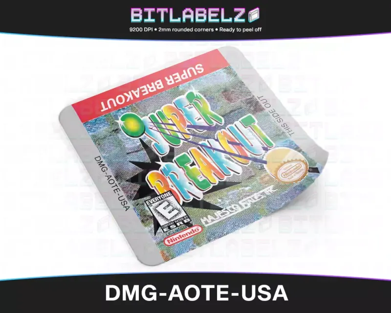 Super Breakout - Étiquette Game Boy [DMG-AOTE-USA]