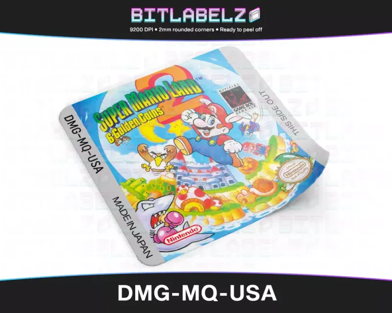 Super Mario Land 2 - Etichetta Game Boy [DMG-MQ-USA]