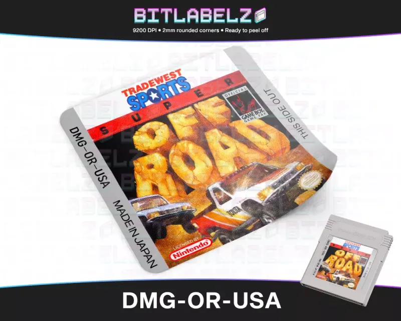 Super Off Road - Étiquette Game Boy [DMG-OR-USA]