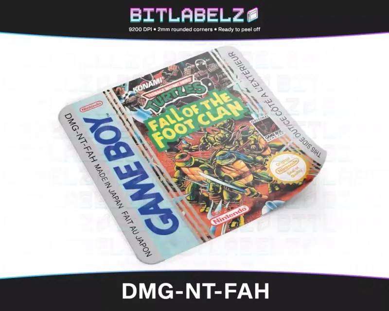 Teenage Mutant Hero Turtles: Fall of the Foot Clan - Etiqueta Game Boy [DMG-NT-FAH]
