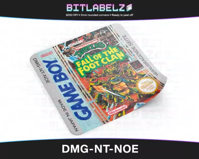 Teenage Mutant Hero Turtles: Fall of the Foot Clan - Etiqueta Game Boy [DMG-NT-NOE]