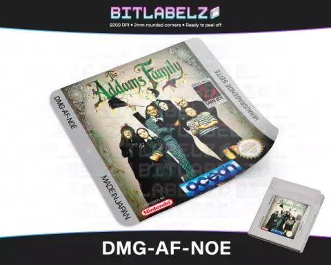 The Addams Family - Étiquette Game Boy [DMG-AF-NOE]