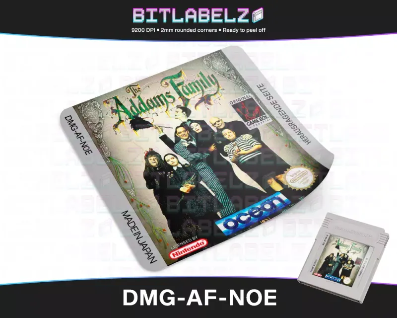 The Addams Family - Etichetta Game Boy [DMG-AF-NOE]