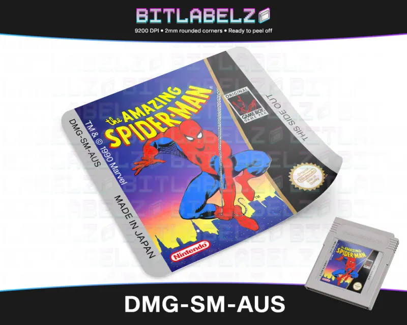 The Amazing Spider-Man - Etichetta Game Boy [DMG-SM-AUS]