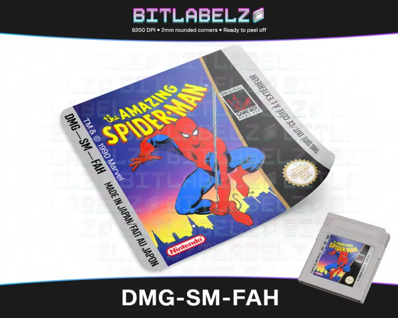 The Amazing Spider-Man - Etichetta Game Boy [DMG-SM-FAH]