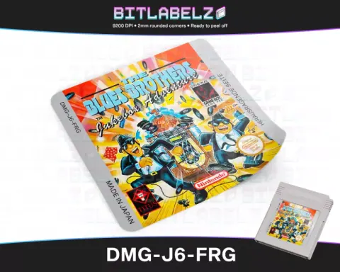 The Blues Brothers: Jukebox Adventure - Etichetta Game Boy [DMG-J6-FRG]