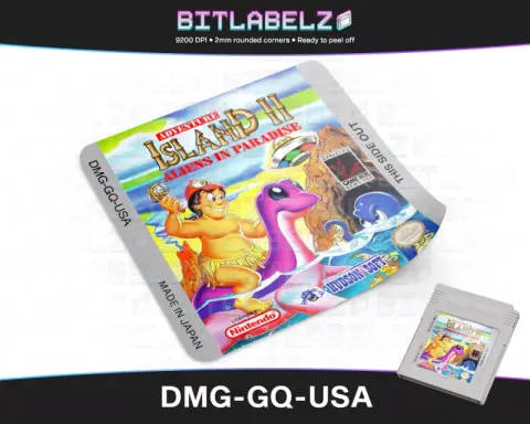 Adventure Island 2: Aliens in Paradise - Étiquette Game Boy [DMG-GQ-USA]