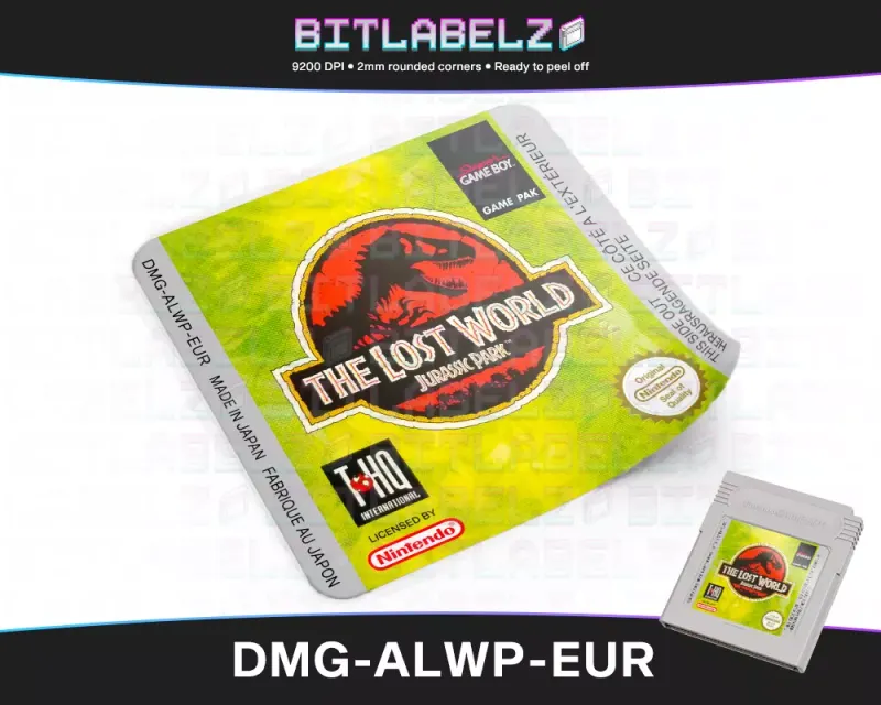 The Lost World: Jurassic Park - Etichetta Game Boy [DMG-ALWP-EUR]