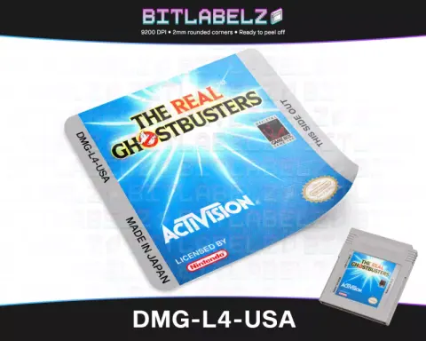 The Real Ghostbusters - Etichetta Game Boy [DMG-L4-USA]