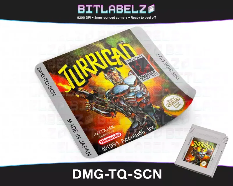 Turrican - Etichetta Game Boy [DMG-TQ-SCN]