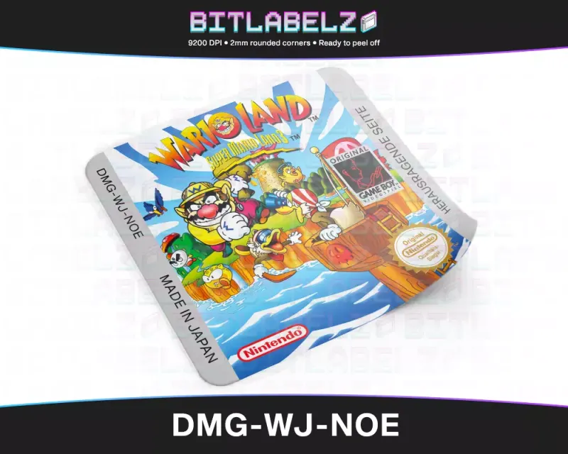 Wario Land: Super Mario Land 3 - Étiquette Game Boy [DMG-WJ-NOE]