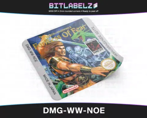 Wizards & Warriors X: The Fortress of Fear - Etichetta Game Boy [DMG-WW-NOE]