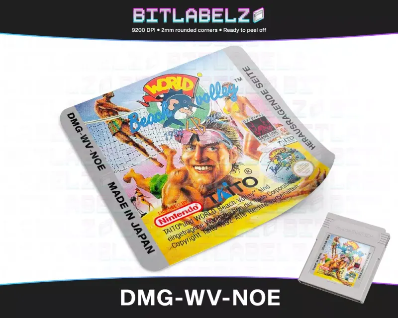 World Beach Volley - Etichetta Game Boy [DMG-WV-NOE]