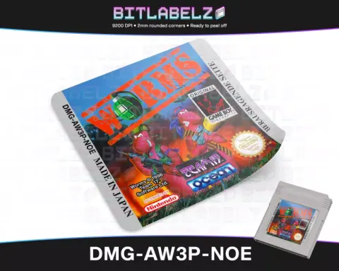 Worms - Etichetta Game Boy [DMG-AW3P-NOE]