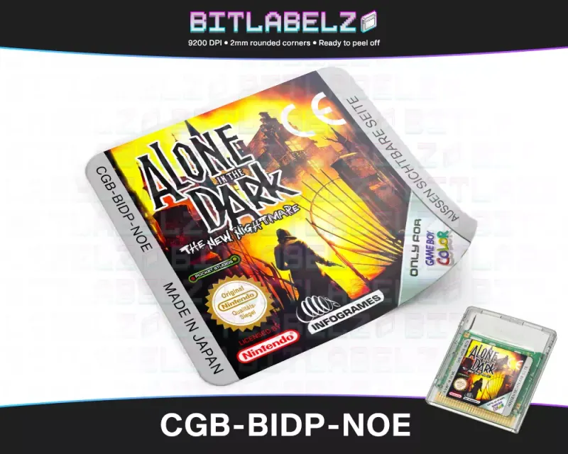 Alone in the Dark: The New Nightmare - Étiquette Game Boy Color [CGB-BIDP-NOE]
