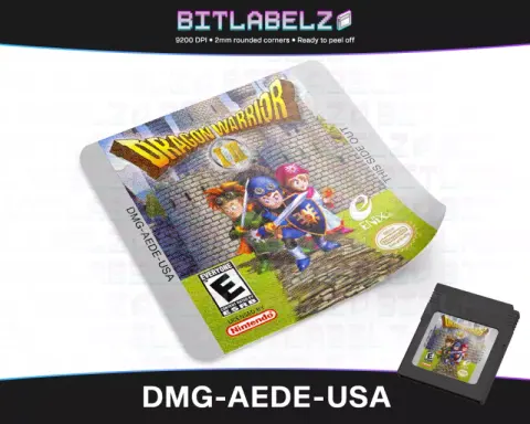 Dragon Warrior I & II - Etichetta Game Boy Color [DMG-AEDE-USA]