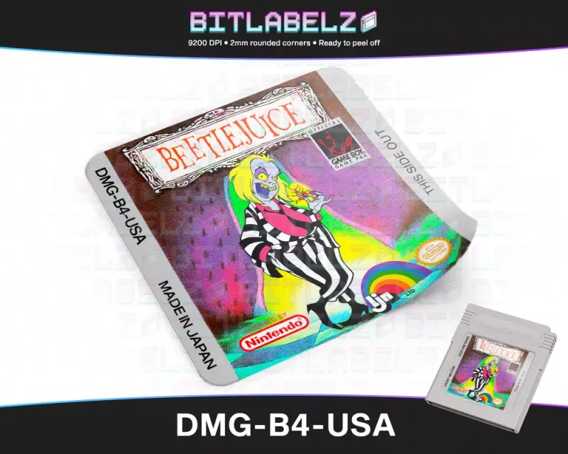 Beetlejuice - Étiquette Game Boy [DMG-B4-USA]